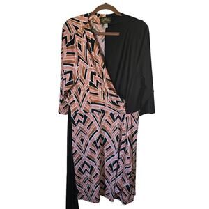 Bob Mackie Wearable Art Dress XL – Mixed Print, Statement, Retro Glam